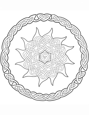 Celtic Mandala From Celtic Mandalas Coloring Page